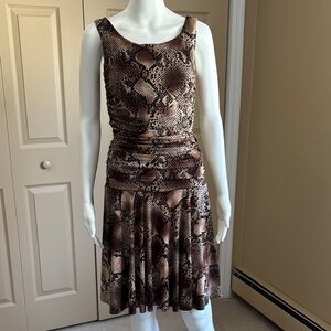 LILY snakeskin knee length dress